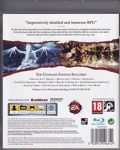 Dragon Age Origins Ultimate Edition - PS3 (B Grade) (Genbrug)